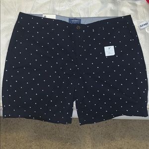 Old Navy Everyday Navy Blue w/ Polka Dot Shorts
